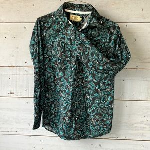 Boy’s large, Cody James, pearl snap, paisley shirt.